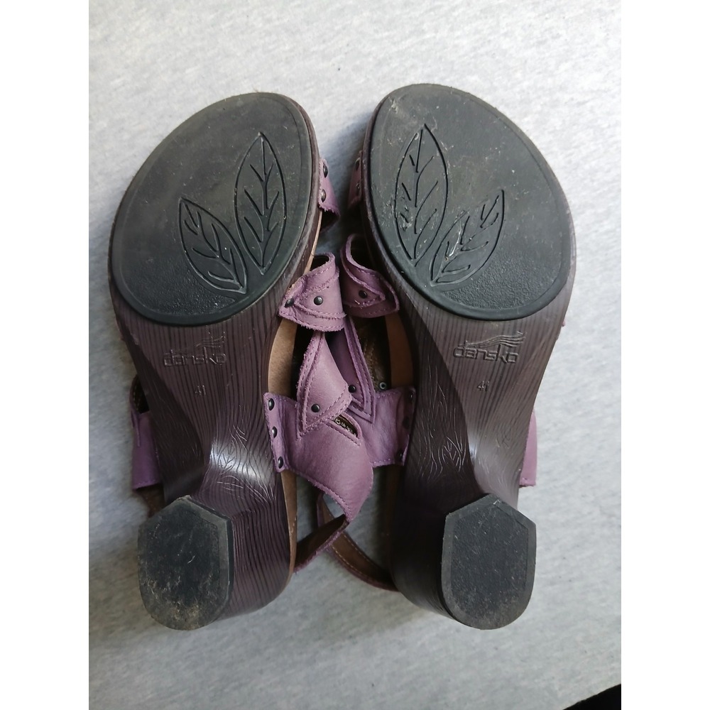 Dansko Sandals 41 / 10.5 Nina Leather Floral Comfort Boho Casual Block Heel - Picture 15 of 16